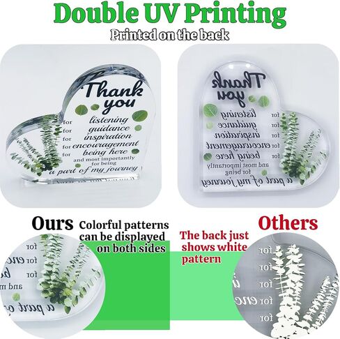 هدايا شكرًا للنساء، تذكار على شكل قلب أكريليك للإناث، تقدير لصديق المعلم وزميل العمل والمدير المتفوق والمدير المتطوع والممرض والطبيب وأفكار الهدايا (شكرًا لك 1) in Kuwait