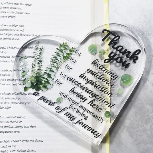 هدايا شكرًا للنساء، تذكار على شكل قلب أكريليك للإناث، تقدير لصديق المعلم وزميل العمل والمدير المتفوق والمدير المتطوع والممرض والطبيب وأفكار الهدايا (شكرًا لك 1) in Kuwait