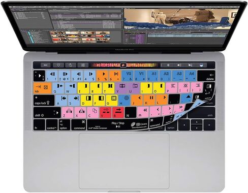 KB Covers غطاء لوحة المفاتيح Avid Media Composer المتوافق مع جهاز MacBook Pro مقاس 13 بوصة و15 بوصة مع شريط اللمس | جلود سيليكون رفيعة للغاية مقاومة للغبار والماء والأوساخ in Saudi Arabia
