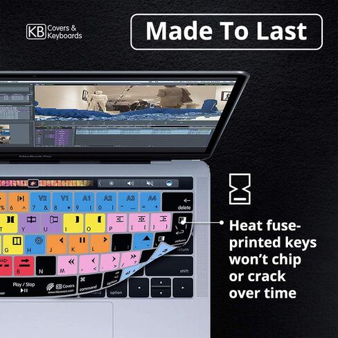 KB Covers غطاء لوحة المفاتيح Avid Media Composer المتوافق مع جهاز MacBook Pro مقاس 13 بوصة و15 بوصة مع شريط اللمس | جلود سيليكون رفيعة للغاية مقاومة للغبار والماء والأوساخ in Saudi Arabia