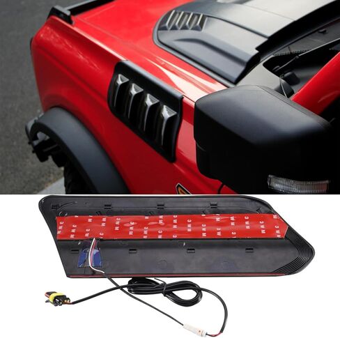 مصابيح LED للعلامات الجانبية أضواء إشارة الانعطاف لعام 2021 2022 2023 2024 Ford Bronco 2/4 باب مقاوم للماء كهرمان مصابيح جانبية للعلامات الجانبية ضوء رؤية درب (ليس لنمط برونكو سبورت ورابتور) in Kuwait