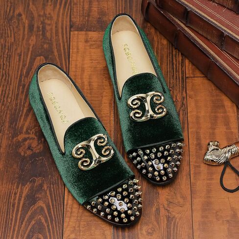 Men's Fashion Formal Velvet Loafers and Wedding Dress Shoes for Men, Penny Slip-On Smoking Luxury Men Casual Shoes in Saudi Arabia