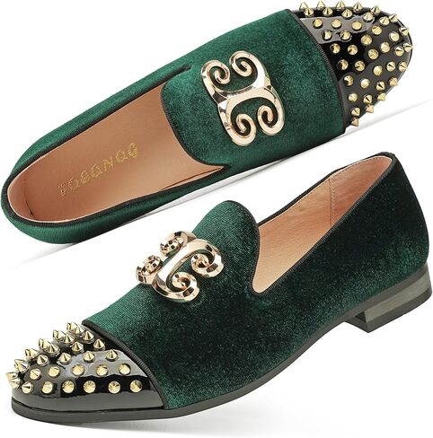 Men's Fashion Formal Velvet Loafers and Wedding Dress Shoes for Men, Penny Slip-On Smoking Luxury Men Casual Shoes in Saudi Arabia