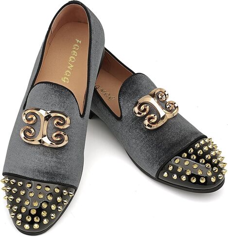 Men's Fashion Formal Velvet Loafers and Wedding Dress Shoes for Men, Penny Slip-On Smoking Luxury Men Casual Shoes in Saudi Arabia