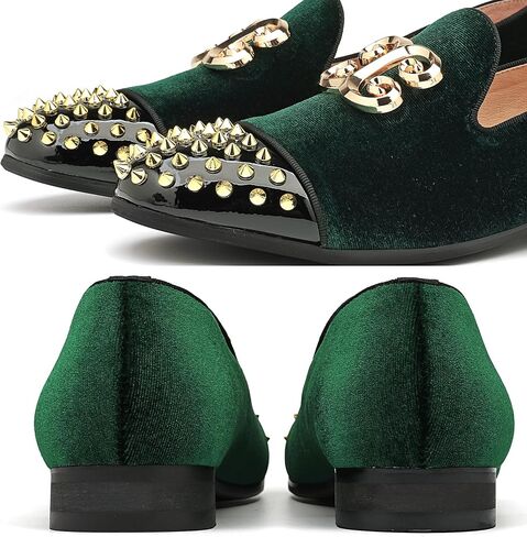 Men's Fashion Formal Velvet Loafers and Wedding Dress Shoes for Men, Penny Slip-On Smoking Luxury Men Casual Shoes in Saudi Arabia