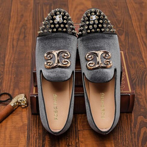 Men's Fashion Formal Velvet Loafers and Wedding Dress Shoes for Men, Penny Slip-On Smoking Luxury Men Casual Shoes in Saudi Arabia