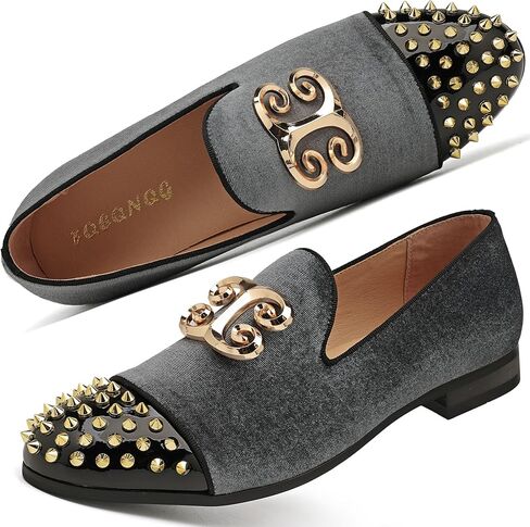 Men's Fashion Formal Velvet Loafers and Wedding Dress Shoes for Men, Penny Slip-On Smoking Luxury Men Casual Shoes in Saudi Arabia