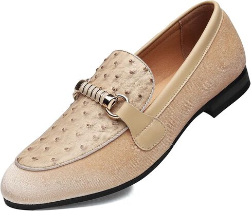 Men's Fashion Formal Velvet Loafers and Wedding Dress Shoes for Men, Penny Slip-On Smoking Luxury Men Casual Shoes in Saudi Arabia
