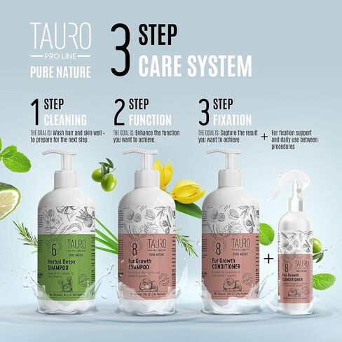 Tauro Pro Line Pure Nature Promoting Leave-in Dogs & Cats Natural Conditioner Spray with Essential Oils for Daily Pet Skin and Coat Care Stimulates Hair Growth 8.45 Fl Oz in Saudi Arabia