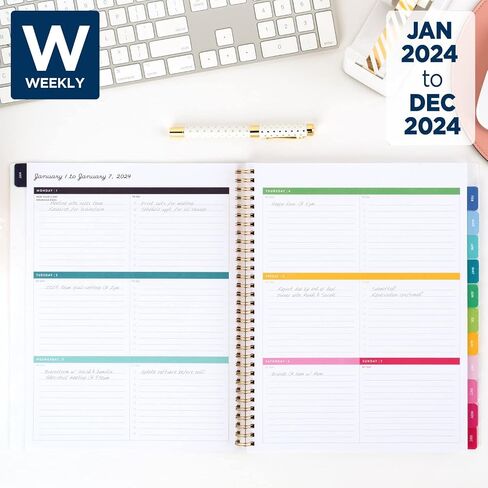 AT-A-GLANCE 2025 Planner, Simplified by Emily Ley, Weekly & Monthly, 5-1/2" x 8-1/2", Small, Happy Stripe (EL16-200-25) in Saudi Arabia