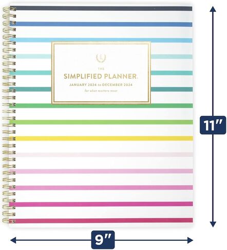 AT-A-GLANCE 2025 Planner, Simplified by Emily Ley, Weekly & Monthly, 5-1/2" x 8-1/2", Small, Happy Stripe (EL16-200-25) in Saudi Arabia