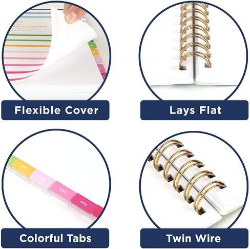 AT-A-GLANCE 2025 Planner, Simplified by Emily Ley, Weekly & Monthly, 5-1/2" x 8-1/2", Small, Happy Stripe (EL16-200-25) in Saudi Arabia