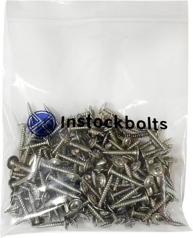 #8 X 1-1/4 Phillips Truss Head Wood Screws Stainless Steel 410 Quick Metal Self Tapping, Pack of 100 in Saudi Arabia