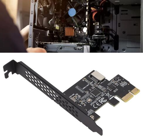 بطاقة توسيع PCIE إلى USB3.2 GEN1 ONT USB C بسرعة 5 جيجابت في الثانية من النوع E موصل لوحة ONT داخلي بطاقة Riser PCI Express (أسود) in Kuwait