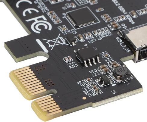 بطاقة توسيع PCIE إلى USB3.2 GEN1 ONT USB C بسرعة 5 جيجابت في الثانية من النوع E موصل لوحة ONT داخلي بطاقة Riser PCI Express (أسود) in Kuwait