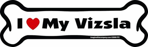 Bone Car Magnet, I Love My Vizsla, 2-Inch by 7-Inch in Saudi Arabia