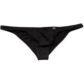 COMLIFE Men's Cotton Hip Bulge Pouch Bikini Briefs Underwear Solid Color Low Rise Underpanties