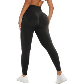 FITTOO Scrunch Butt Lifting Leggings for Women High Waist Seamless Ruched Booty Workout Yoga Pants
