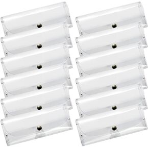 Angoily 12pcs Clear Eyeglasses Case, Plastic Eyeglass Case, Transparent Sunglass Case, Portable Anti-scratch Eyeglass Box, Sunglasses Organizer, Lightweight Eyewear Sleeve Protection Box for Travel