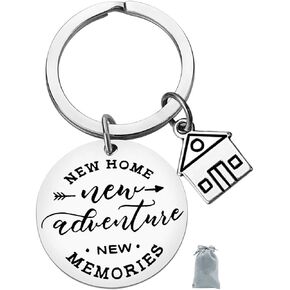 Vadaka for New Home Keychain New memories Keychain First Home Gift Housewarming Gift Realtor Closing Gifts House Keyring Moving in Key Chain for New Home Owners Jewelry