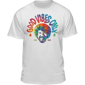 Bob Ross Headphones Good Vibes Only T-Shirt