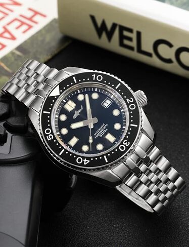 ساعة Heimdallr للرجال للغوص 300 متر مقاومة للماء NH35 أوتوماتيكية ميكانيكية فائقة مضيئة من الكريستال الياقوت ساعة يد رياضية للرجال، 3 وصلات، 5 وصلات in Kuwait