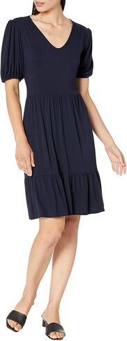 فستان كارين كين نسائي بطبقات وأكمام منتفخة 1 in Kuwait