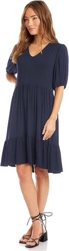 فستان كارين كين نسائي بطبقات وأكمام منتفخة 1 in Kuwait