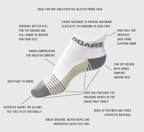 SQAIRZ Socks Golf, Womens Socks, Running Socks, Ankle Socks Women, Womens Ankle Socks, Womens Athletic Socks, Women Socks, Golf Socks Women, Running Socks Women, 3 Pack Includes, Grey, White, Black, in Kuwait