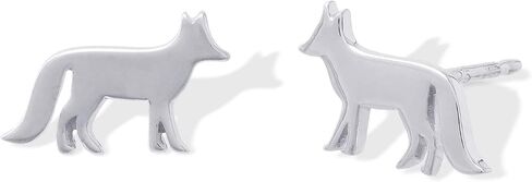 Boma Jewelry Sterling Silver Fox Stud Earrings in Saudi Arabia