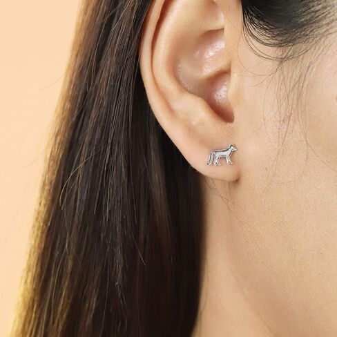 Boma Jewelry Sterling Silver Fox Stud Earrings in Saudi Arabia