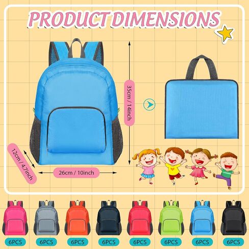 حقائب ظهر Sanwuta مقاس 15 بوصة بكميات كبيرة، حقائب ظهر أساسية ملونة للأطفال، حقائب كتب كلاسيكية قابلة للطي للأولاد والبنات (لون لطيف، 48) in Saudi Arabia
