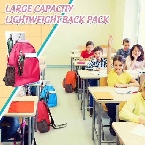 حقائب ظهر Sanwuta مقاس 15 بوصة بكميات كبيرة، حقائب ظهر أساسية ملونة للأطفال، حقائب كتب كلاسيكية قابلة للطي للأولاد والبنات (لون لطيف، 48) in Saudi Arabia