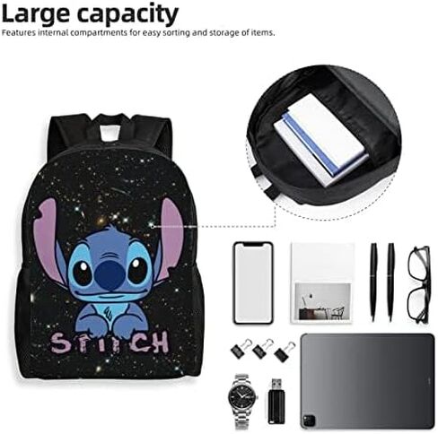 Qshakwia Cartoon Backpack 17 Inch Durable Laptop Backpack Lightweight Travel Backpack Laptop Daypack for Men Women Hiking Travel (Style-02) in Saudi Arabia