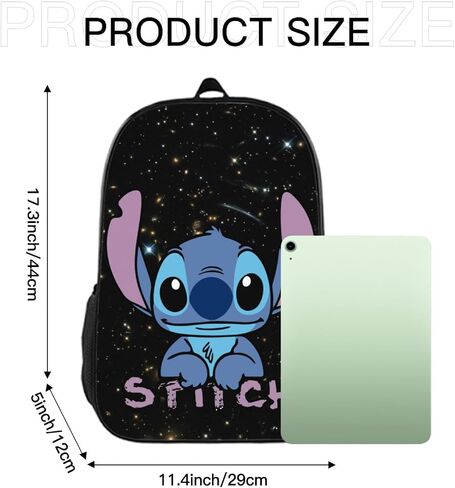 Qshakwia Cartoon Backpack 17 Inch Durable Laptop Backpack Lightweight Travel Backpack Laptop Daypack for Men Women Hiking Travel (Style-02) in Saudi Arabia