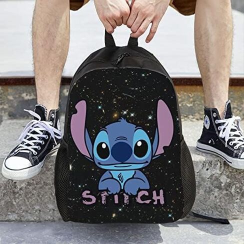 Qshakwia Cartoon Backpack 17 Inch Durable Laptop Backpack Lightweight Travel Backpack Laptop Daypack for Men Women Hiking Travel (Style-02) in Saudi Arabia