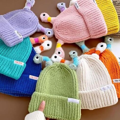 Beanie Hats for Men Women Cartoon Retractable Tentacles Parent-Child Cute Glowing Little Monster Knit Hat in Saudi Arabia