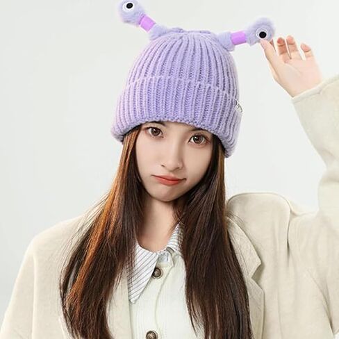 Beanie Hats for Men Women Cartoon Retractable Tentacles Parent-Child Cute Glowing Little Monster Knit Hat in Saudi Arabia