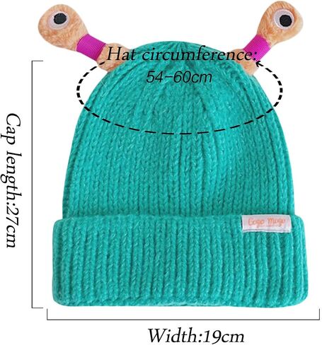 Beanie Hats for Men Women Cartoon Retractable Tentacles Parent-Child Cute Glowing Little Monster Knit Hat in Saudi Arabia