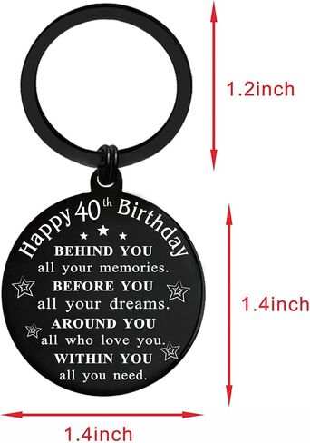 Happy 40th Birthday Gifts - Born in 1984 Birthday Keychain - 40 Year Old Men Women Birthday Gifts - 1984 Birthday Present in Saudi Arabia