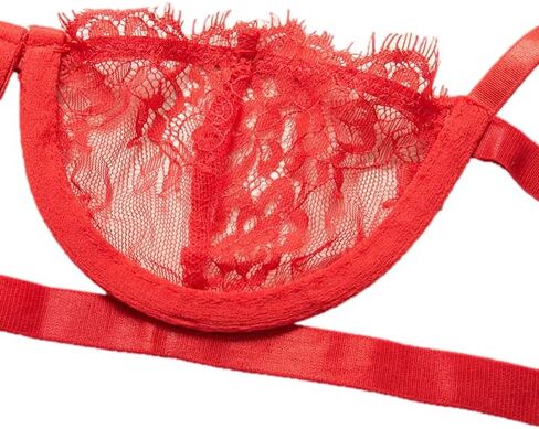 VERONICA’S SECRET Lingerie for Women 2-Piece Bra and Panty Set for Women with Floral Lace Spaghetti Strap in Kuwait