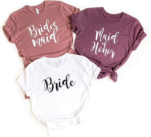 Maid of Honor Shirt. Wedding Party Shirt. Unisex T-Shirts. Bachelorette Party Shirts. in Saudi Arabia