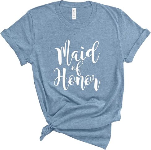 Maid of Honor Shirt. Wedding Party Shirt. Unisex T-Shirts. Bachelorette Party Shirts. in Saudi Arabia