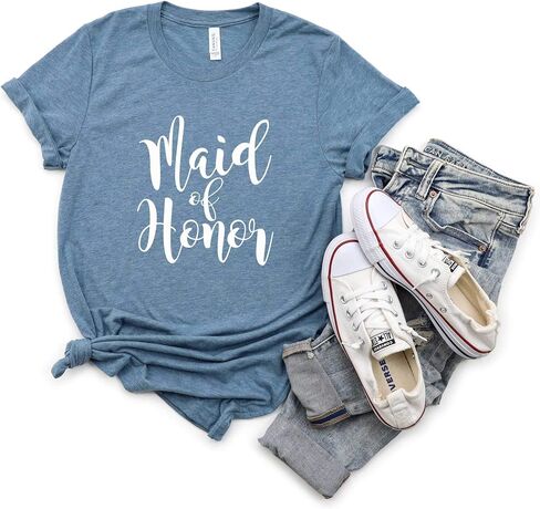 Maid of Honor Shirt. Wedding Party Shirt. Unisex T-Shirts. Bachelorette Party Shirts. in Saudi Arabia