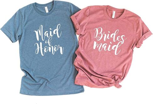 Maid of Honor Shirt. Wedding Party Shirt. Unisex T-Shirts. Bachelorette Party Shirts. in Saudi Arabia