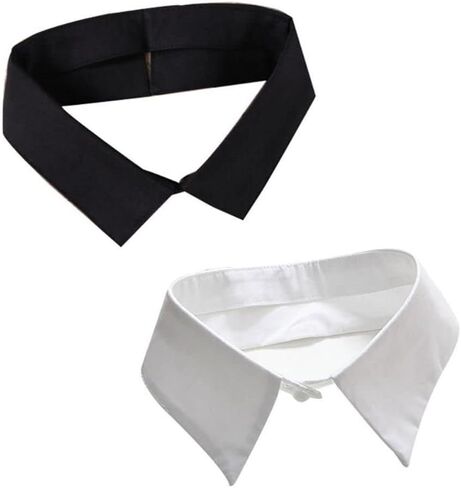 HomeSoGood 2Pcs Shirt Fake Collar Blouse False Collar Lapel Black/White Detachable Classic(Free Size,Mix) in Saudi Arabia