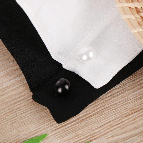 HomeSoGood 2Pcs Shirt Fake Collar Blouse False Collar Lapel Black/White Detachable Classic(Free Size,Mix) in Saudi Arabia