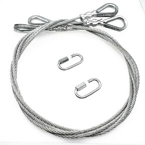 2-Piece Replacement Cable with EZ Spring Clip Lift Lift Cable, Lift Trailer Door Assist, Cable Clip Compatible Trailer Door Assist