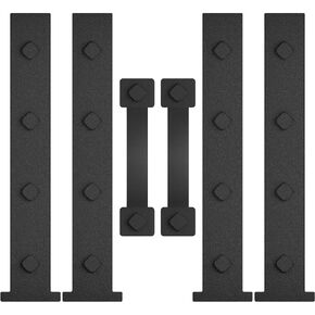 CHIJANE Magnetic Garage Door Decorative Hardware,Garage Door Magnets Accents Curb Appeal Faux Hinges&Handle,4 Hinges+2 Handles Garage Door Decor Hardware Kit for Steel or Metal Alloy Doors,Black