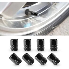 8PCS Car Tire Valve Stem Caps, Aluminum Alloy Wheel Valve Covers, Wheel Valve Covers Car Dustproof Tire Cap, Car Wheel Tire Stem Valve Caps Exterior Accessory for Cars, SUVs, Bikes (Sky Blue)